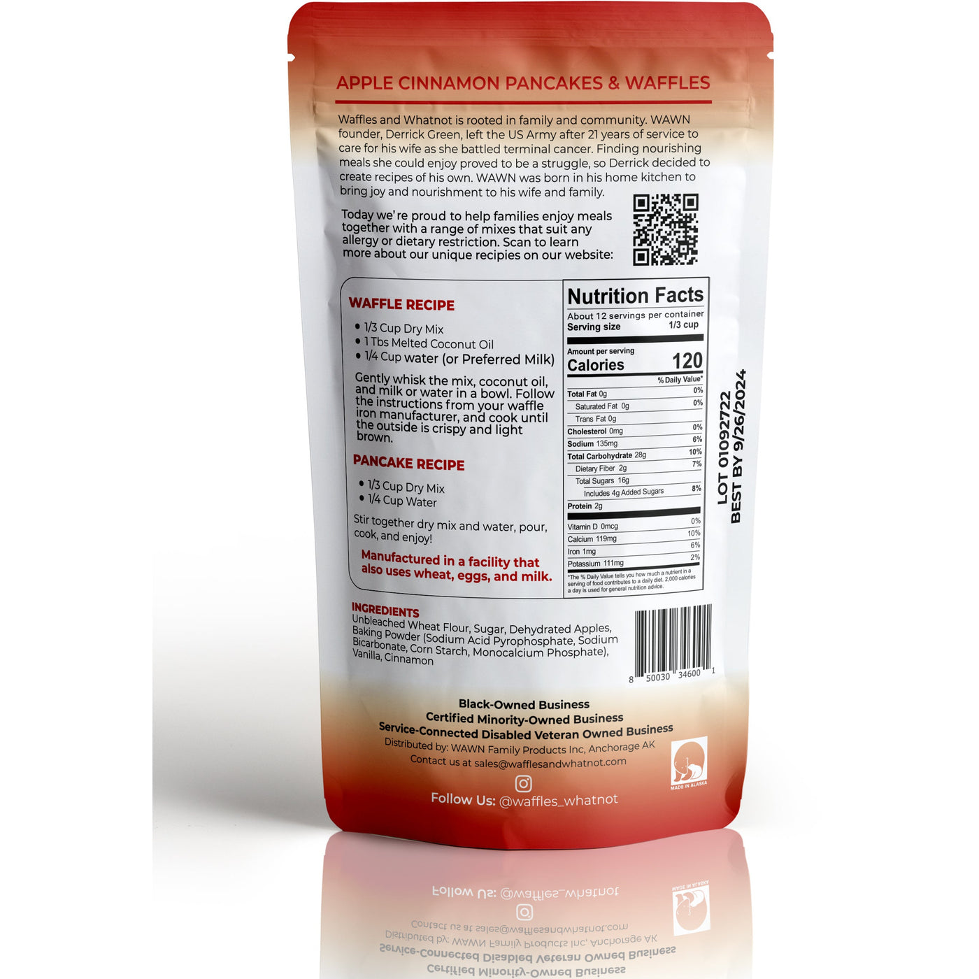 Apple Cinnamon: Best Waffle You've Ever Eaten (Pack of 2)